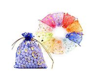 100PCS 5"x7"(13x18cm) Mix Colour Gauze Bag Organza Foldable Drawstring Bags Pouches Candy Bags Wrapping Storage Bags For Christmas Xmas Festival Gift Packaging Party Wedding