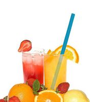 Sikye Reusable Silicone Straws,Flexible Bend/Straight Jumbo Smoothies Straws - Assorted Colors (Sky Blue (Straight))