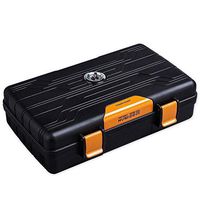 ZLMMY Black Travel Cigar Humidor Waterproof Holder Case for up to 10Cigars (Color : B)