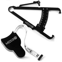 Body Fat Caliper and Measuring Tape for Body - Skin Fold Body Fat Analyzer and BMI Measurement Tool by MEDca