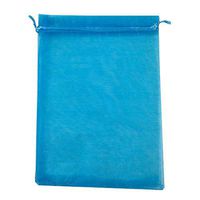 100Pcs 6x9 inches Sheer Organza Bags Jewelry Drawstring Baby Shower Party Wedding Christmas Favor Gift Bags (Blue (Turquoise))