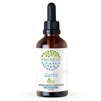 Garlic A120 Alcohol Herbal Extract Tincture, Organic Garlic (Allium sativum) Dried Powder (4 fl oz)