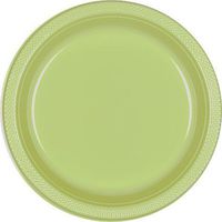 Bulk Round Plastic Plates | 50ct (7 inch, Leaf Green)