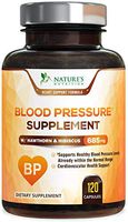 Blood Pressure Supplement Extra Strength Heart Support 685mg - Heart Health Vitamins - Made in USA - Best Natural BP Support Pill with Garlic, Hawthorn & Hibiscus - 120 Capsules