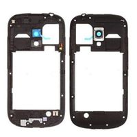 JUNXI Phone case Phone Cover Middle Frame Bezel Back Plate Housing Camera Lens Panel for Galaxy SIII Mini / i8190(Black) (Color : Black)