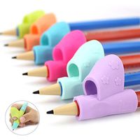 Children Pencil Grip Silicone Writing Aid Grip Posture Correction Tool By Rely2016 (12PCS, Light Blue + Yellow + Blue)