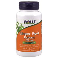 NOW Supplements, Ginger Root Extract 250 mg, Temporary Relief of Upset Stomach*, Digestive Support*, 90 Veg Capsules