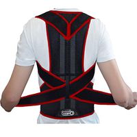 Lumbar Supports Belt, Full Back Brace for Back Pain Relief, Men and Women's Posture Corrector, Align Spine, 5 Sizes by ZSZBACE (M, Red)