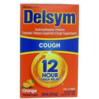 Delsym 12 Hour Cough Relief, Orange Flavored Liquid - 3 oz, Pack of 4