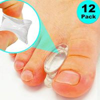 Syellowafter Gel Toe Spacer, 12 Pack Soft and Comfortable Bunion Correctors to Realign Croocked Toes, Bunion, Overlapping Toes, Hammer Toes for Men & Women