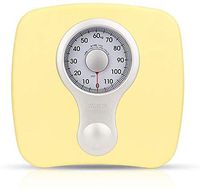 KHFFH Electronic Scale- Bathroom Scale Health Mechanical Scales, Precision, ABS Thick Plastic Slip Analog Scales for The Gym, Home, Hotel,Colour:Orange (Color : Yellow)