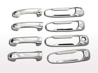 MaxMate Fits 03-09 Dodge Ram 2500/3500/HD/02-08 Ram 1500(Not for Mega Cab)/05-11 Dakota/04-09 Durango/99-04 Jeep Grand Cherokee/02-07 Liberty Chrome 4 Doors Handle Cover W/O Passenger Side Key Hole