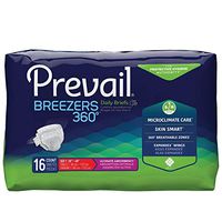 Prevail Breezers 360 Incontinence Protective Underwear, Ultimate Absorbency Size One, 16 Count (Single Pack)