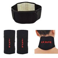 Adjustable Self-Heating Magnetic Therapy Brace - Contains Waist, Neck and Knee Heating Belts (S)