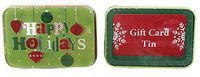 Lindy Bowman Christmas Holiday Gift Card Tin Box, 2-Pack (Happy Holidays Ornaments)