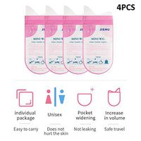 ALLOMN 4PCS Disposable Urine Bags, Travel Urine Bags outdoor Portable emergency Pee Bag Traffic Jam Toilet Pouch 600ml Capacity for Male Female Kids Adults