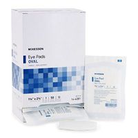 McKesson - Eye Pad Cotton Filler/Spun Blown Polypropylene NonWoven Outer Layer 2-1/8 X 2-5/8 Inch Sterile - 1/Package