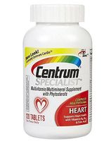 Centrum Specialist Heart (120 Count) Complete Multivitamin / Multimineral Supplement with Phytosterols Tablet, Vitamin D3 and Vitamin B