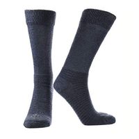 Doctor's Choice Men's Diabetic & Neuropathy Crew Socks, Non-Binding Cushion Crew Sock with Aloe, Antimicrobial, Ventilation, and Seamless Toe, Single Pair, Navy, Mens Large: Shoe Size 8-12