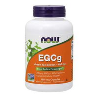 NOW Supplements, EGCg Green Tea Extract 400 mg, Free Radical Scavenger*, 180 Veg Capsules