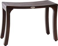 AquaTeak Patented 24" Asia Curve Mocha Teak Shower Bench