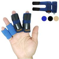 BodyMoves 2 Double sided finger Splints plus 2 sleeves (Aqua Blue)