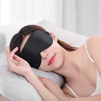 Natural Silk Eye Mask for Sleeping, Super Smooth Sleeping Mask for Women and Men-Fully Adjustable Strap-A001