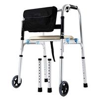 Rollators Wheel Walker/Adjustable Height Walker with Seat - Trigger Release - Folding Walker