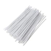 VEIREN 100 Pieces Soft Pipe Cleaners, Tobacco Pipe Cleaning Tool, Bendable, Reusable Beamer Smoke Collectable Sticker, 100% Cotton Absorbent(6 Inch)