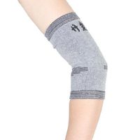 Athletic Gray Cotton Blend Stretchy Elbow Support Brace Protector for Man