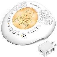 White Noise Machine with Night Light for Sleep, Portable Sound Machine for Baby Kids Adults, 18 Soothing Sounds, Auto-Off Timer, Rechargeable, UL Plug, for Sleep Therapy, Home Nursery, Office (Owl)