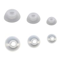 Graysky 3 Pairs Per Pack Soft Silicone Ear Tips Compatible with TicPods Free Pro Earbuds, Variety Pack Replacement Earphone Eartips Conform to Your Ear for A Comfortable Secure Fit (Clear, 2Pack)
