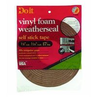 Do it PVC Closed Cell Vinyl Foam Weatherstrip Tape