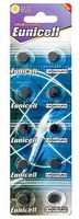 10 Eunicell AG11 / LR58 / LR721 / 362 Button Cell 1.5V Battery Long Shelf Life 0% Mercury (Expire Date Marked)