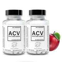 ACV Apple Cider Vinegar Capsules - Natural Powerful 500mg Premium-Non-GMO Vegetarian Cider Capsules, Made in USA FDA Facility - (2 Pack | 120 Pills)