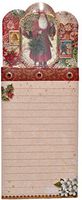Punch Studio Gem & Gold Foil Embellised Magnetic List Pad, Die-Cut, Victoriana Santa 66561