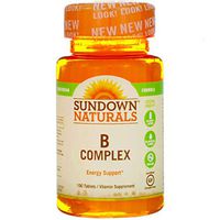 Sundown Naturals B-Complex, Tablets 100 ea (Pack of 4) - Packaging May Vary