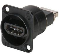 Switchcraft EHHDM12 HDMI Feedthru Panel Jack, Black Finish