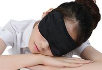 FakeFace Breathable Pure Silk Soft Eye Mask Blindfold Nap Sleep Mask Eye Shades For Men or Women - Black