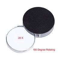 20X Folding Pocket Magnifier Glass Handheld Rotating Loupe 2.7 in Diameter Lens Reading Aid with Metal Case for Macular Degeneration Old People Kids Seniors Parent Maps Jewelry Repair Inspection Hobby