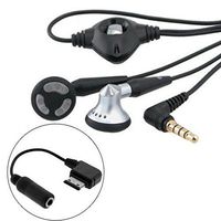 Wired Headset Handsfree Earphones Dual Earbuds Headphones w Mic with with S20-Pin Adapter [Black] for AT&T Samsung Blackjack 2 i617 - AT&T Samsung Impression A877 - AT&T Samsung Jack i637