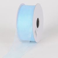 BBCrafts Light Blue Sheer Organza Ribbon 1-1/2 inch 100 Yards