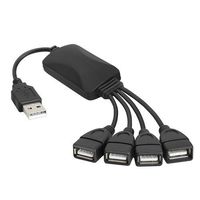 4 Port High Speed USB 1.1 2.0 Octopus Hub Adapter Black [Electronics]