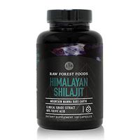 RAW Forest Foods - Authentic Himalayan Shilajit Extract Capsules (120 Capsule) - High in Premium Fulvic Acid and Trace Minerals to Support Immune System and Adaptogen Benefits - Vegan