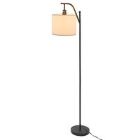 Floor Lamp - shamoluotuo Bedroom & Living Room LED Floor Lamp, Standing Industrial Arc Light with Hanging Lamp Shade Tall Pole Uplight for Office Bedrooms Living Room Study Dinning Room (Black, 65.7")