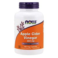 NOW Supplements, Apple Cider Vinegar 450 mg, Derived from Fermentation of Sweet Apple Cider, 180 Capsules