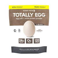 Designer Protein Totally Egg, Dutch Chocolate, 12.4 Oz, Paleo-Friendly Egg White & Yolk Protein Powder