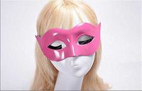 Face mask Shield Veil Guard Screen Domino False Front Men Masks Halloween Costumes Dances Masks Ladies Solid Color Minimalist Half face Zorro Half face mask Pink