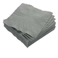 Exquisite 50 Pack of Beverage Paper Napkins The 2 Ply Party Napkins are Highly Absorbent of Vibrant Colors - Silver Napkins