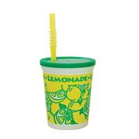 Perfect Stix Souvenir32-10 Tall Souvenir Cup with Lids and Bendable Straws, 32 oz. ( Pack of 10 Cups Straws and Lids) (Pack of 10)